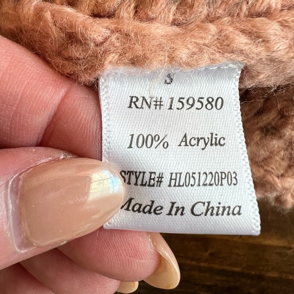 Pink Lily Cozy Knit Button pullover Sweater, pinkish mauve, size small. GUC - Picture 5 of 8